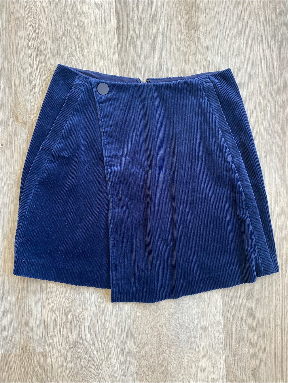 Club Monaco Navy Blue Corduroy Wrap Skort Mini Skirt Size 4 - Picture 2 of 10